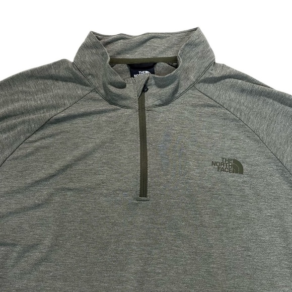 The North Face Wander 1/4 Zip Pullover Shirt in Green Heather Size XXL NF0A5371 - Picture 4 of 9